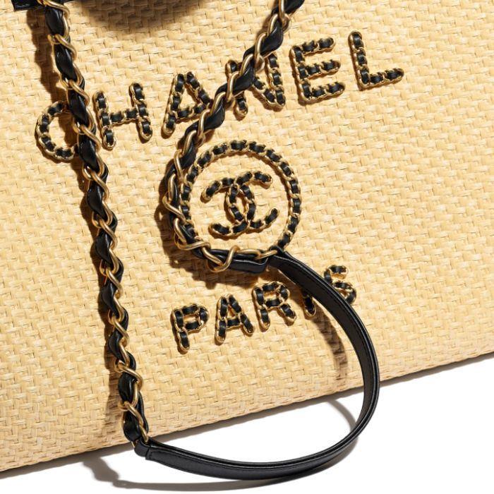 シャネル バッグ レディース CHANEL トートバッグ ドーヴィル ベージュ/ブラック A67001 B05086 NB586