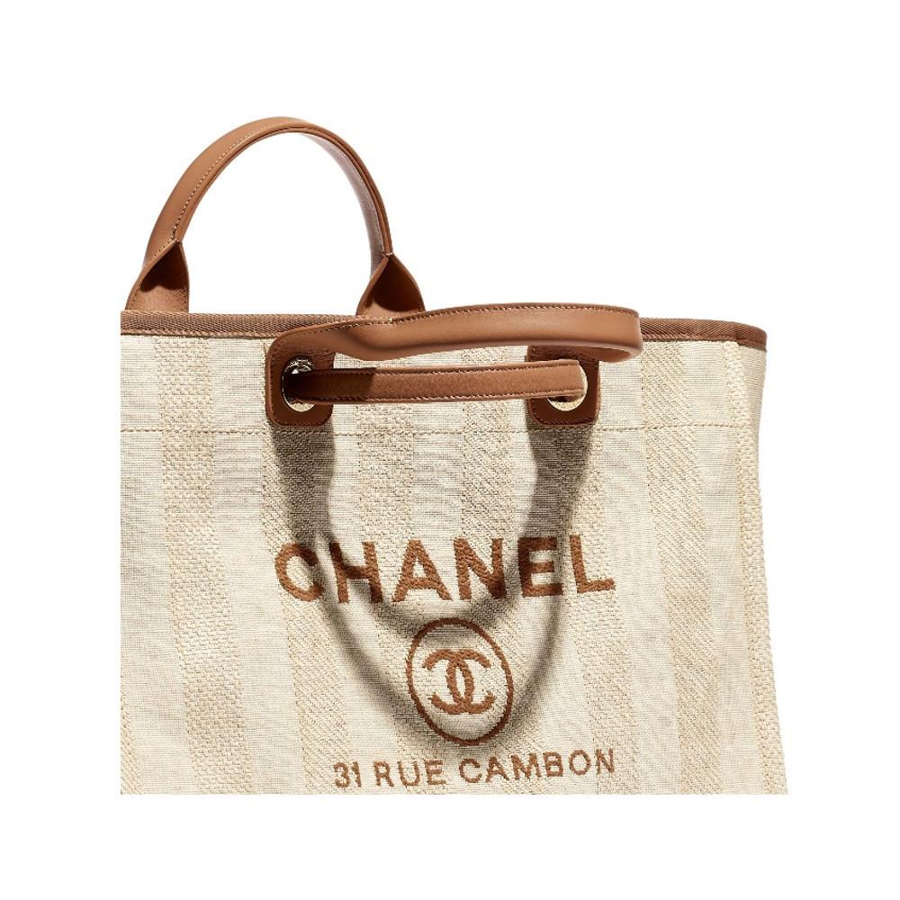 シャネル CHANEL カーフスキン ショッピング バッグ ベージュ A66941 B02336 N5442