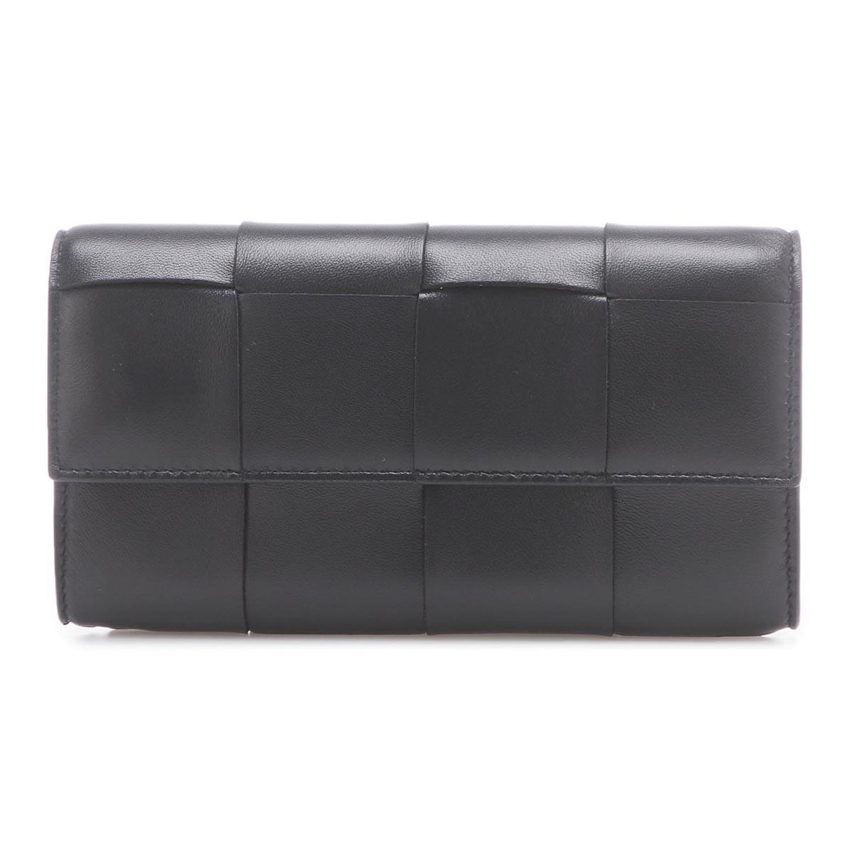 ボッテガヴェネタ BOTTEGA VENETA 2つ折り長財布 小銭入れ付き ブラック レディース 667433 vcqc4 8425