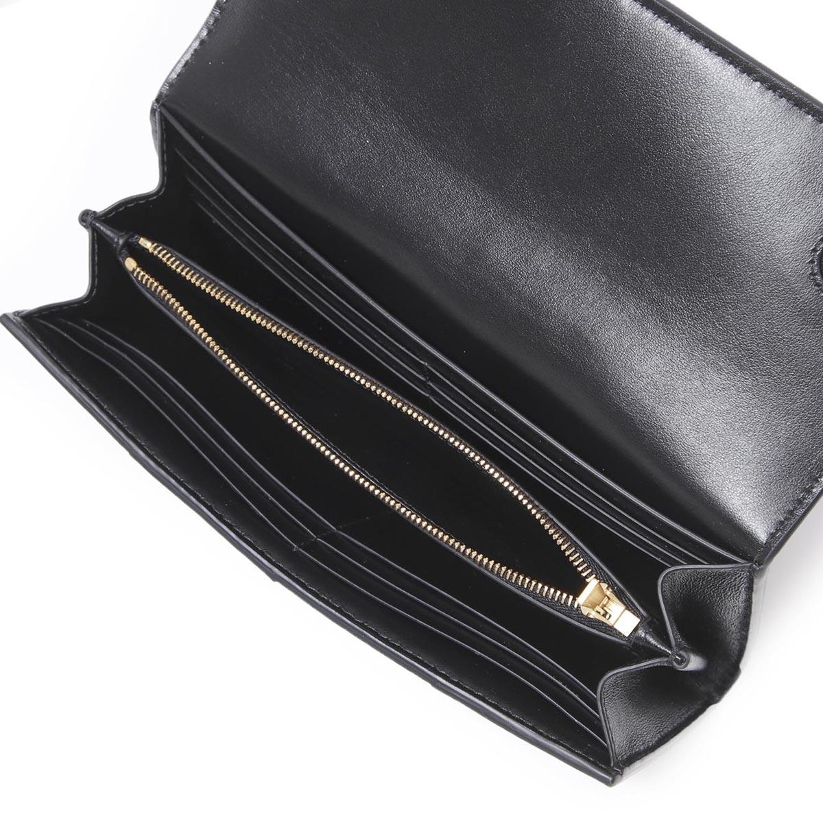 ボッテガヴェネタ BOTTEGA VENETA 2つ折り長財布 小銭入れ付き ブラック レディース 667433 vcqc4 8425