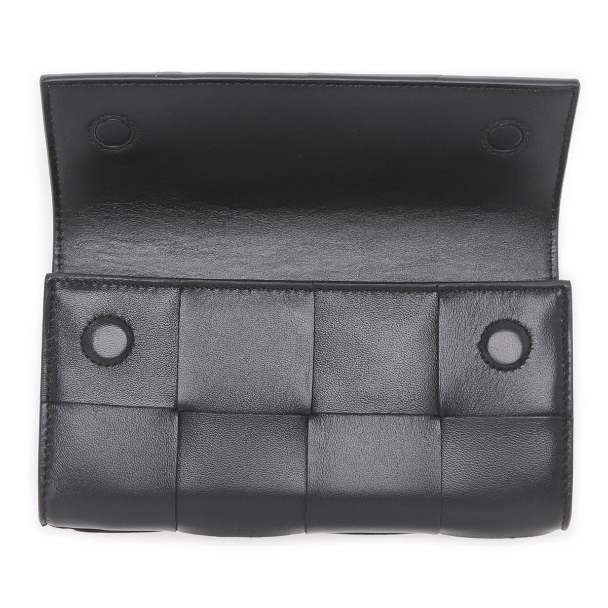 ボッテガヴェネタ BOTTEGA VENETA 2つ折り長財布 小銭入れ付き ブラック レディース 667433 vcqc4 8425
