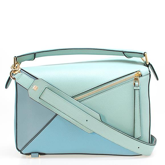 ロエベバッグ LOEWE バッグ レディース 2WAYハンド/ショルダーバッグ PUZZLE BAG [パズル バッグ] アクアブルー/ライトブルー/ストーンブルー 322 30US20 6235
