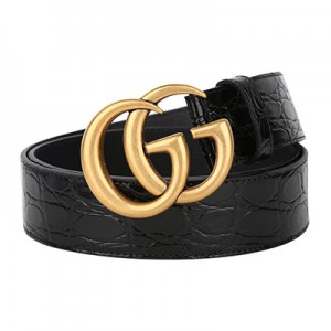 グッチ GUCCII ダブルGバックル付き クロコダイル ベルト 400593 E7I0T 1000