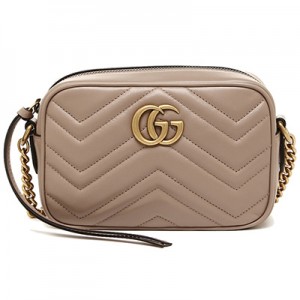 グッチ GUCCI ショルダーバッグ レディース GGマーモント ライトベージュ 448065 DTD1T 5729