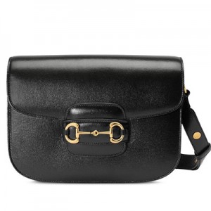 GUCCI グッチ ホースビット ショルダー バッグ ブラック 602204 1DB0G 1000
