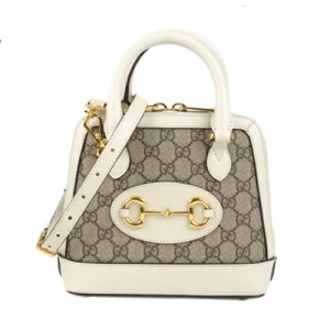 グッチ GUCCI ホースビット 1955 ミニ トップハンドルバッグ 2WAY ショルダーバッグ PVC レザー 640716/‎621220 92TCG 9761