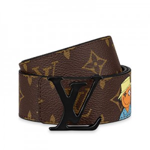 ルイヴィトン LOUIS VUITTON サンチュール・LVシェイプ リバーシブルベルト MP291S