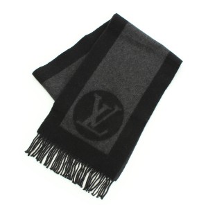 ルイヴィトン Louis Vuitton　ウールアンゴラ マフラー エシャルプカーディフ  グレー M70482