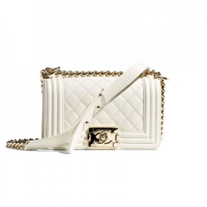 シャネル CHANEL BOY CHANEL スモール ハンドバッグ ホワイト A67085 B05839 10601