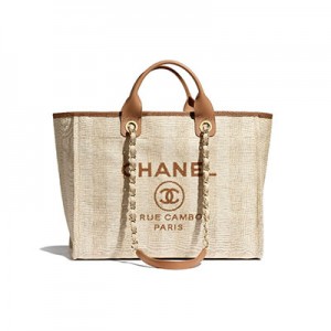 シャネル CHANEL カーフスキン ショッピング バッグ ベージュ A66941 B02336 N5442