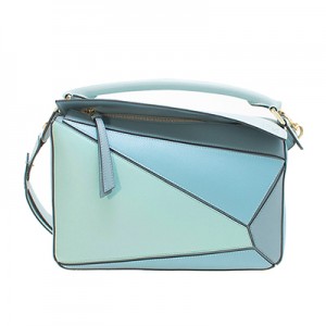 ロエベバッグ LOEWE バッグ レディース 2WAYハンド/ショルダーバッグ PUZZLE BAG [パズル バッグ] アクアブルー/ライトブルー/ストーンブ...