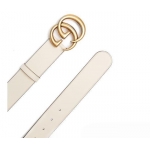 グッチ GUCCI GG GGバックル付き レザーベルト ホワイトレザー 白 400593 AP00T 9022