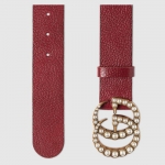 グッチベルト GUCCI パール ダブルG バックル レザー ベルト453260 DU53T 8984