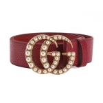 グッチベルト GUCCI パール ダブルG バックル レザー ベルト453260 DU53T 8984