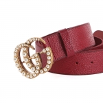 グッチベルト GUCCI パール ダブルG バックル レザー ベルト453260 DU53T 8984