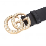 グッチ GUCCI パール ダブルG バックル レザー ベルト 453260 DLX1T 9094