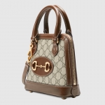 グッチ GUCCI ホースビット 1955 ミニ トップハンドルバッグ 2WAY ショルダーバッグ PVC レザー 640716/‎621220 92TCG 8563