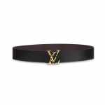 ルイヴィトン LOUIS VUITTON サンチュール・LVファセット リバーシブル ワインレッド M0273T