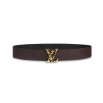 ルイヴィトン LOUIS VUITTON サンチュール・LVファセット リバーシブル ワインレッド M0273T
