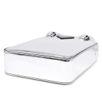 プラダ PRADA 2WAYバッグ スモール ブラッシュドレザー トート パテントレザー シルバー金具 1BA331