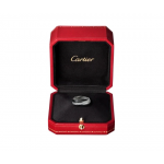 カルティエ トリニティ リング、セラミック、SM ホワイトゴールド、セラミック、ダイヤモンド B4095500