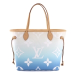ルイ ヴィトン LOUIS VUITTON モノグラム ジャイアント ネヴァーフル MM バイザプール トート バッグ ブルー M45678