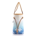 ルイ ヴィトン LOUIS VUITTON モノグラム ジャイアント ネヴァーフル MM バイザプール トート バッグ ブルー M45678