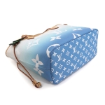 ルイ ヴィトン LOUIS VUITTON モノグラム ジャイアント ネヴァーフル MM バイザプール トート バッグ ブルー M45678
