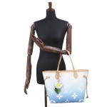 ルイ ヴィトン LOUIS VUITTON モノグラム ジャイアント ネヴァーフル MM バイザプール トート バッグ ブルー M45678
