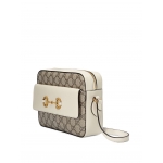 グッチ GUCCI ホースビット1955 スモールショルダーバッグ 645454 92TCG 9761 GGスプリームキャンバス ベージュ＆ホワイト