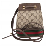 グッチ GUCCI オフィディア GG ミニバゲットバッグ PVC×レザー ブラウン 550620 96I3B 8745