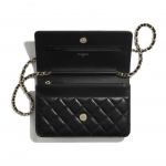 CHANEL シャネル ゴールドチェーンウォレット ブラック AP1794 B04335 94305