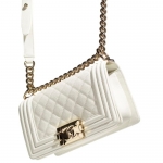シャネル CHANEL BOY CHANEL スモール ハンドバッグ ホワイト A67085 B05839 10601