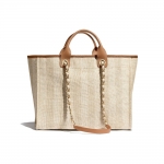 シャネル CHANEL カーフスキン ショッピング バッグ ベージュ A66941 B02336 N5442