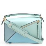 ロエベバッグ LOEWE バッグ レディース 2WAYハンド/ショルダーバッグ PUZZLE BAG [パズル バッグ] アクアブルー/ライトブルー/ストーンブルー 322 30US20 6235