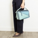 ロエベバッグ LOEWE バッグ レディース 2WAYハンド/ショルダーバッグ PUZZLE BAG [パズル バッグ] アクアブルー/ライトブルー/ストーンブルー 322 30US20 6235