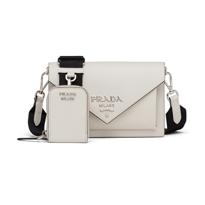 PRADA プラダ サフィアーノレザー ミニ エンベロープバッグ ホワイト 1BP020_2EVU_F0VCN