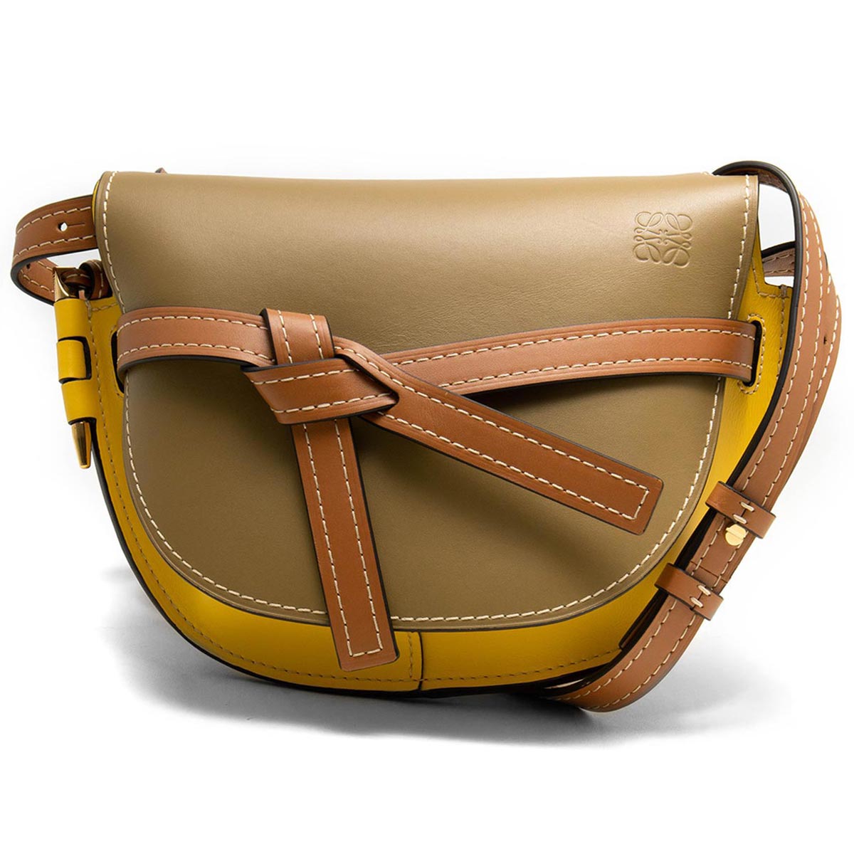 ロエベ LOEWE ショルダーバッグ ゲート/GATE スモール/SMALL カーキ&イエロー   レディース 321 T20 54 3011