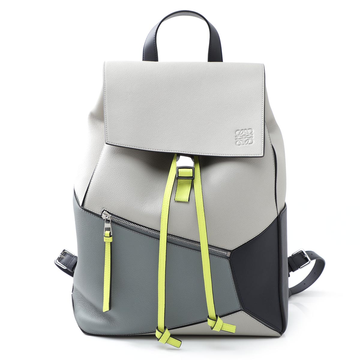 ロエベ LOEWE バックパック グレー メンズ レザー 本革 ギフト プレゼント  パズル 33512 fz54 1145