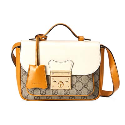 グッチ GUCCI キャンバス&スムースレザーミニショルダーバッグ 658487 2ZGAG 9763