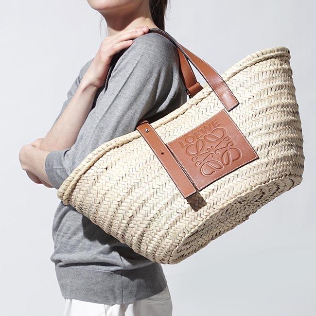 ロエベ LOEWE トートバッグ バスケットバッグ ベージュ レディース ギフト プレゼント カゴ ラフィア リゾート 32702 s92 2435