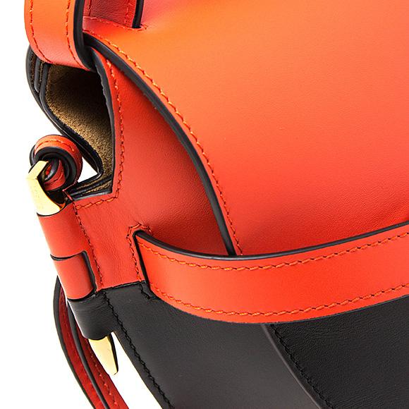ロエベ LOEWE バッグ レディース ショルダーバッグ バーミリオンオレンジ×ブラック [ゲート カラーブロックスモールバッグ] 331 54 T20 9933
