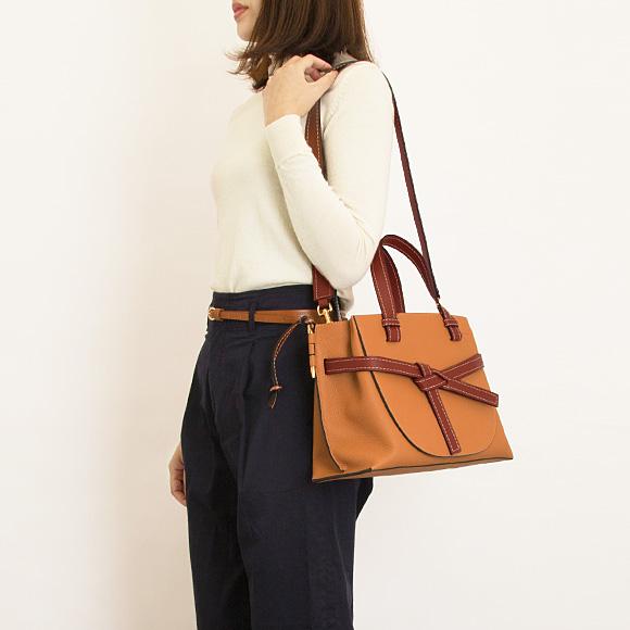 ロエベ LOEWE バッグ レディース 2WAYハンド/ショルダーバッグ ライトキャラメル  [ゲート トップハンドル スモール] 321 12 U61 1945 3639