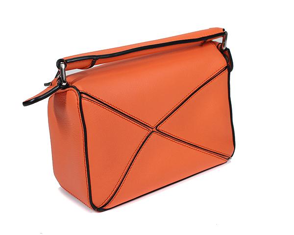 ロエベ LOEWE バッグ ショルダーバッグ 2WAY ミニ パズルバッグ クラシックカーフ オレンジ シルバー金具  レディース 322.30.U95