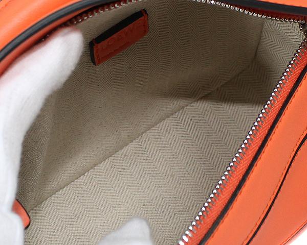 ロエベ LOEWE バッグ ショルダーバッグ 2WAY ミニ パズルバッグ クラシックカーフ オレンジ シルバー金具  レディース 322.30.U95