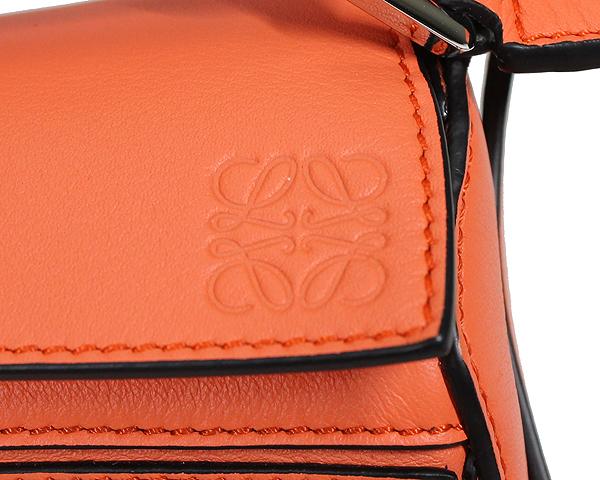 ロエベ LOEWE バッグ ショルダーバッグ 2WAY ミニ パズルバッグ クラシックカーフ オレンジ シルバー金具  レディース 322.30.U95