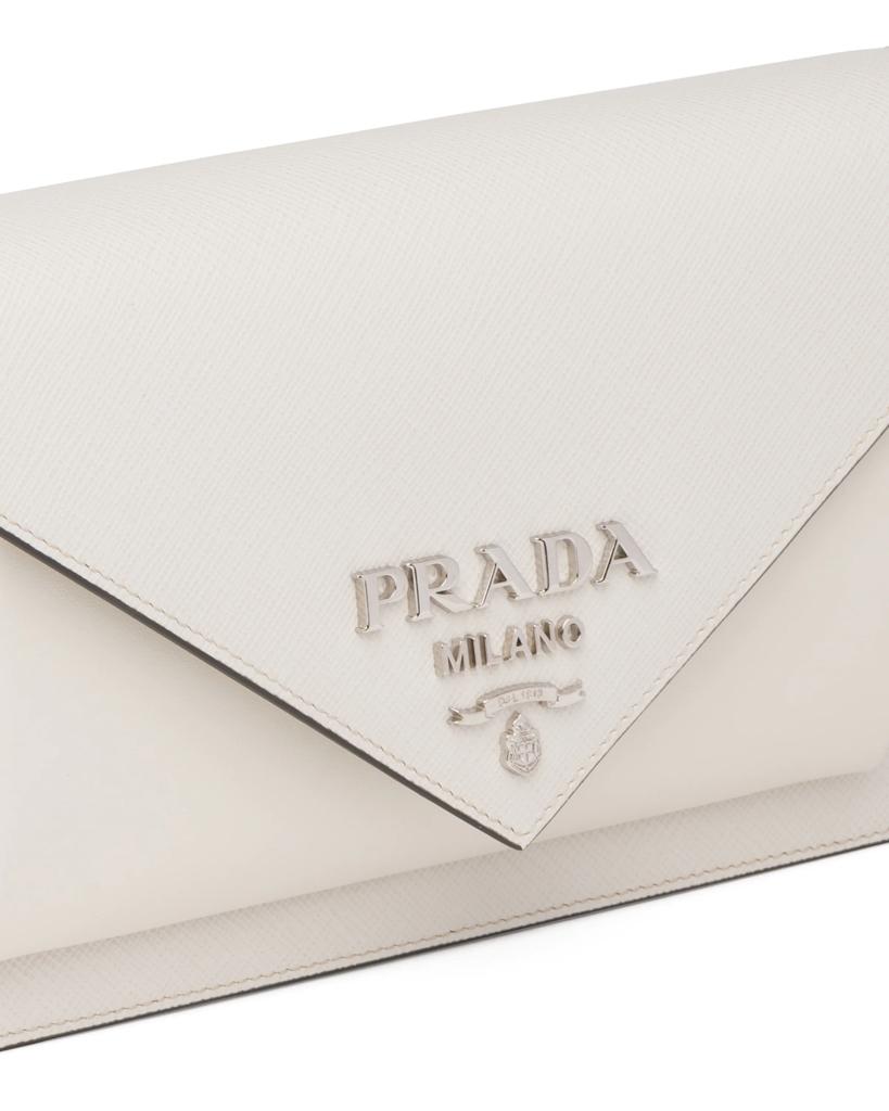 PRADA プラダ サフィアーノレザー ミニ エンベロープバッグ ホワイト 1BP020_2EVU_F0VCN