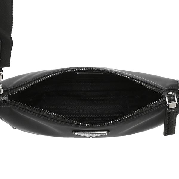 プラダ バッグ ショルダーバッグ ナイロン サフィアーノ ポーチ トライアングルロゴ ブラック メンズ レディース PRADA 2VH113 2DMH OOO F0002
