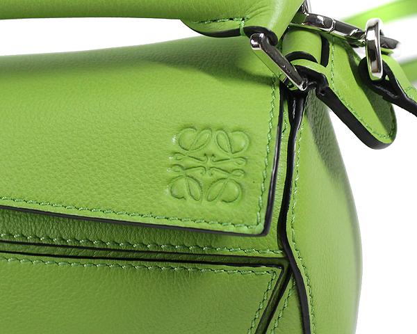 ロエベ LOEWE 2WAY ショルダーバッグ ミニ パズルバッグ クラシックカーフ ヴェルデ シルバー金具  レディース 322.30.U95​