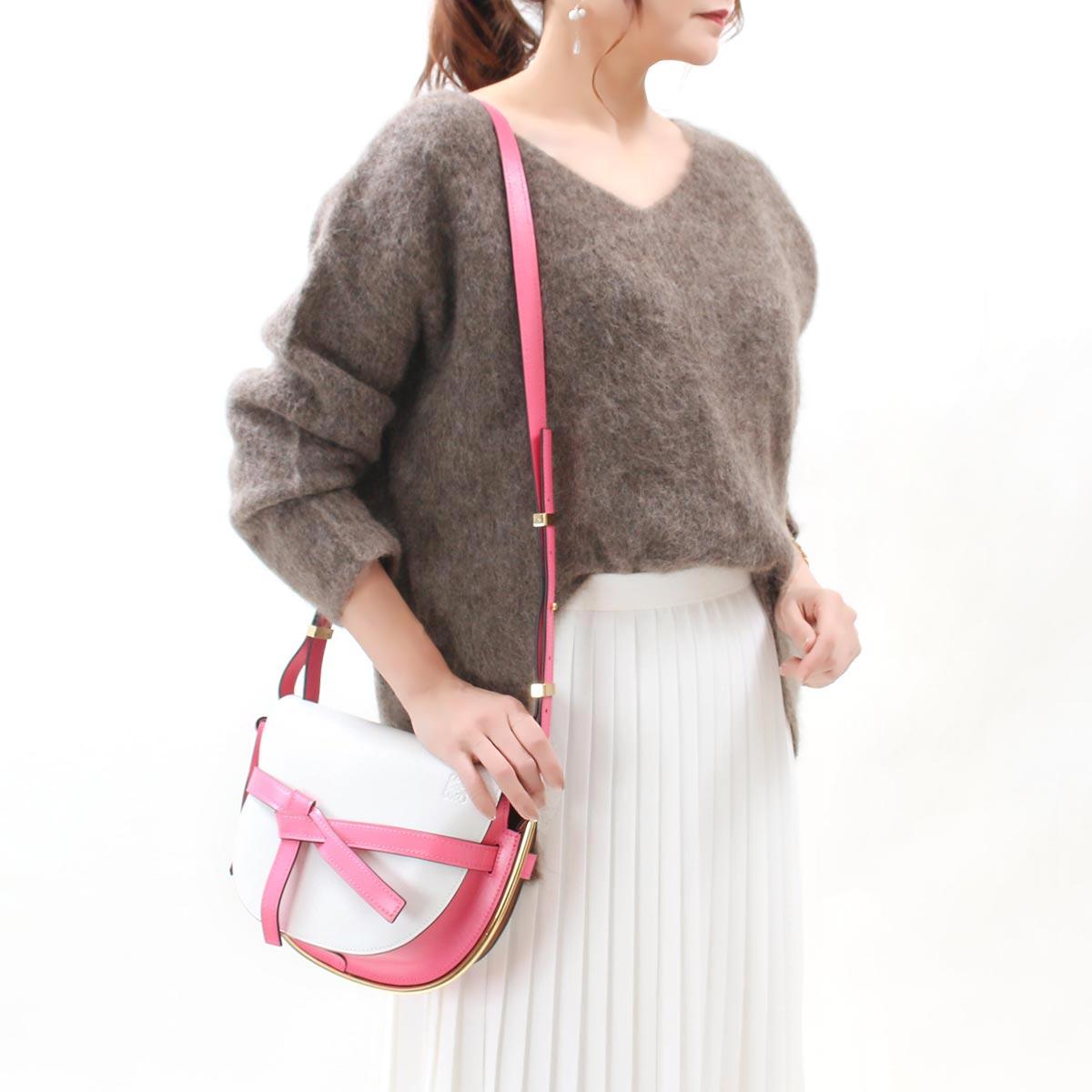 ロエベ LOEWE ショルダーバッグ ゲート/GATE スモール/SMALL ホワイト&ワイルドローズ  レディース 321 BT20 74 1934